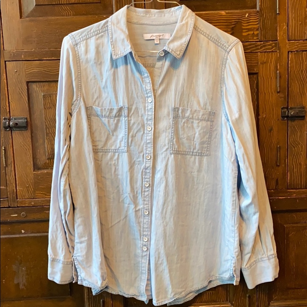 Foxcroft NYC Denim Button Down